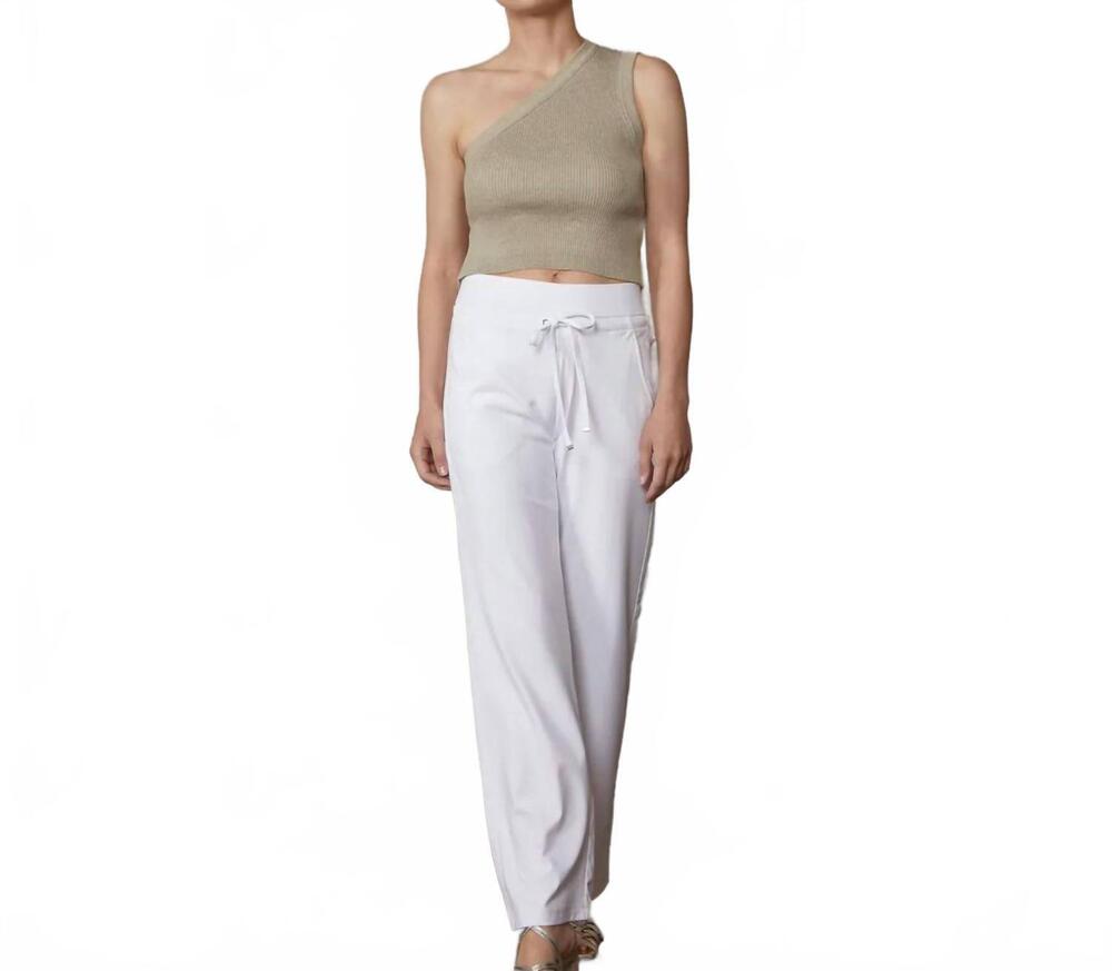 NEW RAFFAELLO ROSSI candice straight pants in white